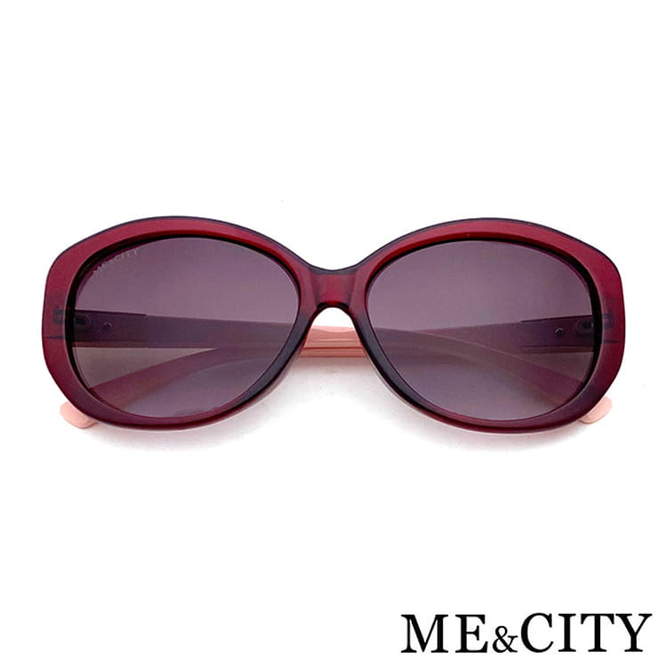 【ME&CITY】 時尚甜美酒紅簡約太陽眼鏡 抗UV (ME 1202 E06) 3