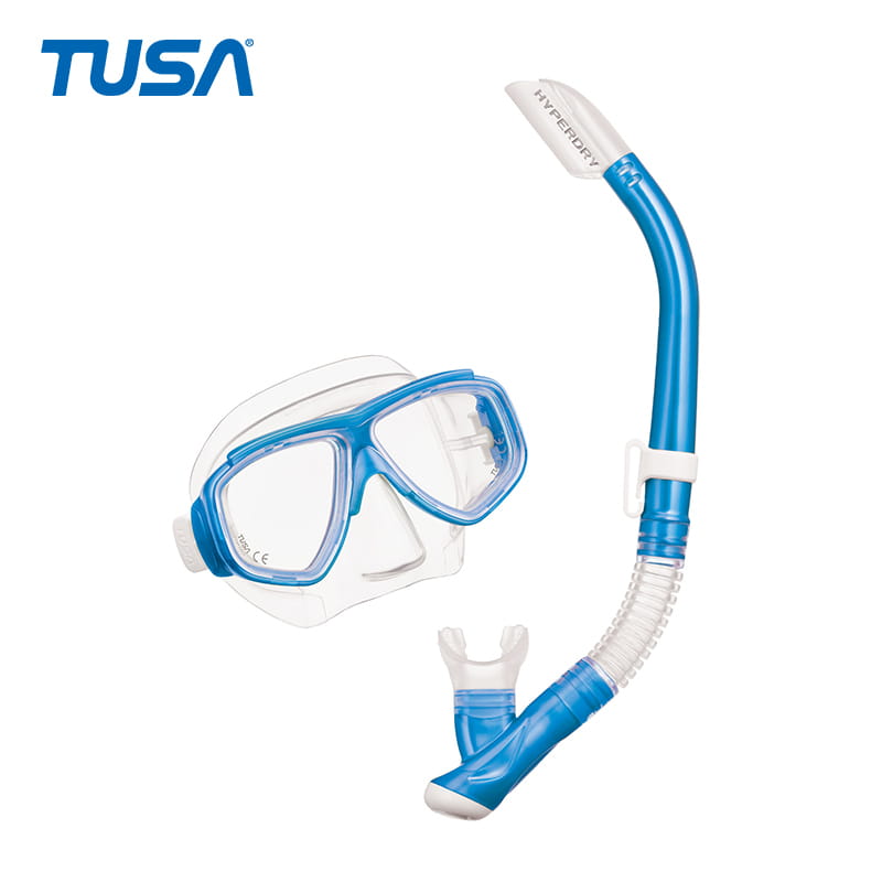 【TUSA】頂級浮潛組合-UM-7500矽曜面鏡+US140呼吸管 2
