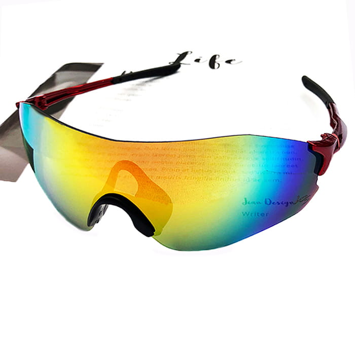 【suns】偏光運動太陽眼鏡 REVO電鍍 抗眩光抗UV (紅框/REVO紅) 2
