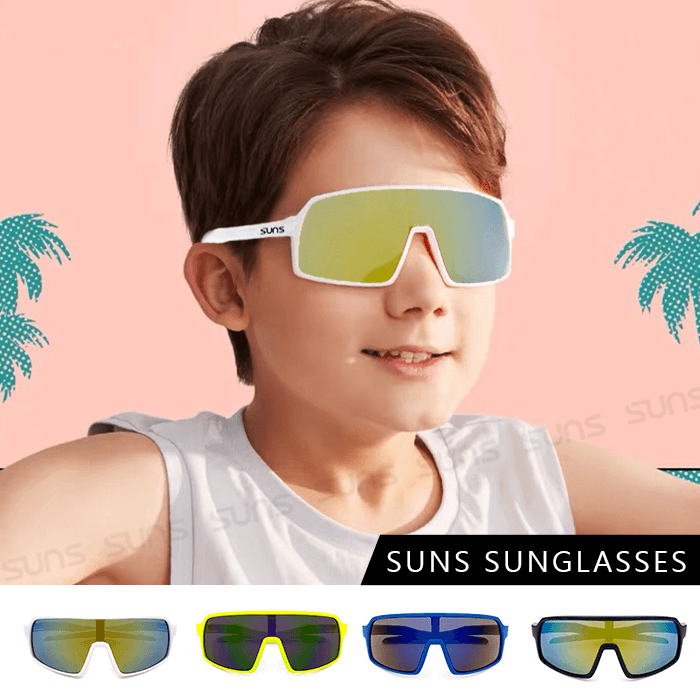 【suns】時尚兒童運動太陽眼鏡 防風鏡/PC防爆鏡片 抗UV400 0