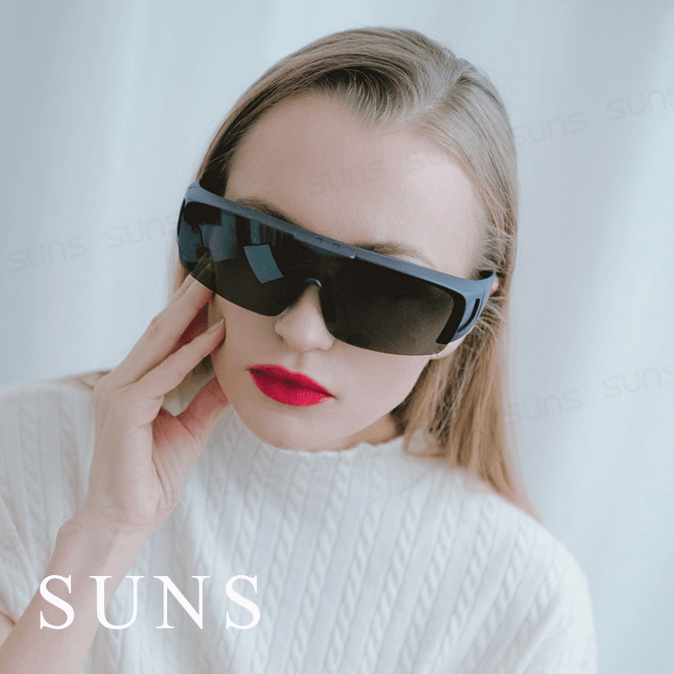 【suns】休閒上翻式偏光太陽眼鏡 鋁紫框 (可套鏡) 3
