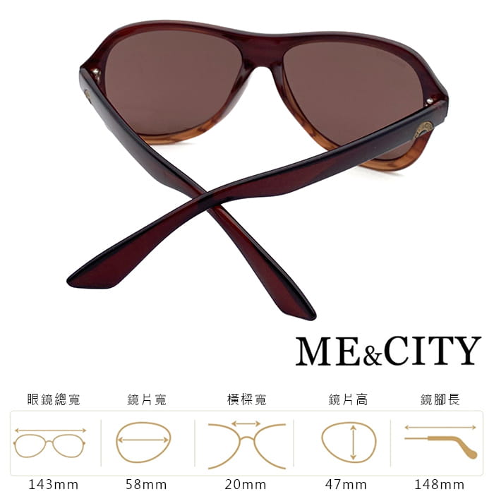 【ME&CITY】 韓版時尚飛行員太陽眼鏡 抗UV(ME 110015 J522) 7