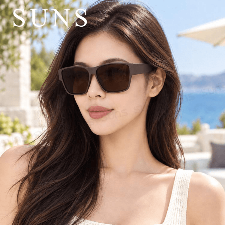 【suns】時尚大框太陽眼鏡 霧茶框 (可套鏡) 抗UV400 3