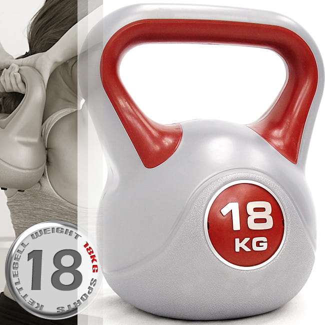 KettleBell運動18公斤壺鈴(39.6磅)(競技18KG壺鈴.拉環啞鈴搖擺鈴) 0