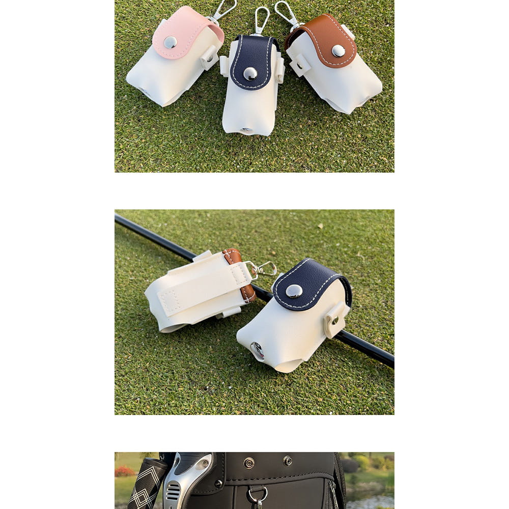 【CAIYI 凱溢】PGM 高爾夫球袋 高爾夫小腰包 高爾夫用品 皮革高爾夫球包 11