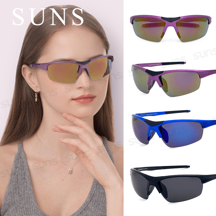 【suns】MIT戶外運動偏光墨鏡 包覆式流線型絢彩水銀 抗UV400【82550】 0