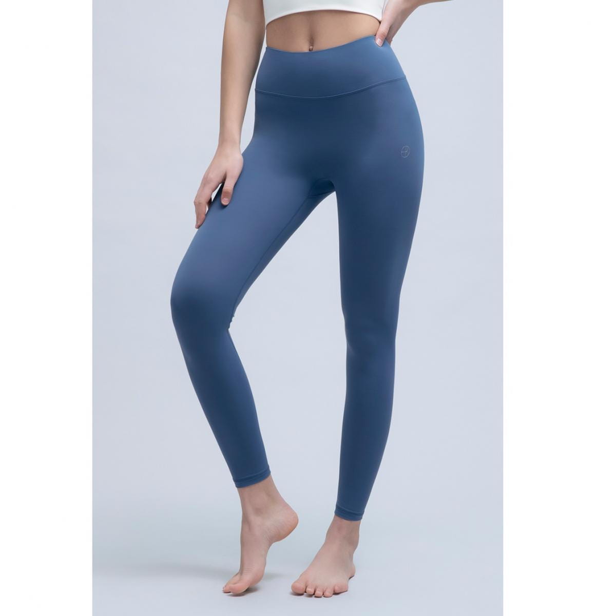【BARREL】FIT PLAIN LEGGINGS 簡約瑜珈長褲 #DUSTY BLUE 0