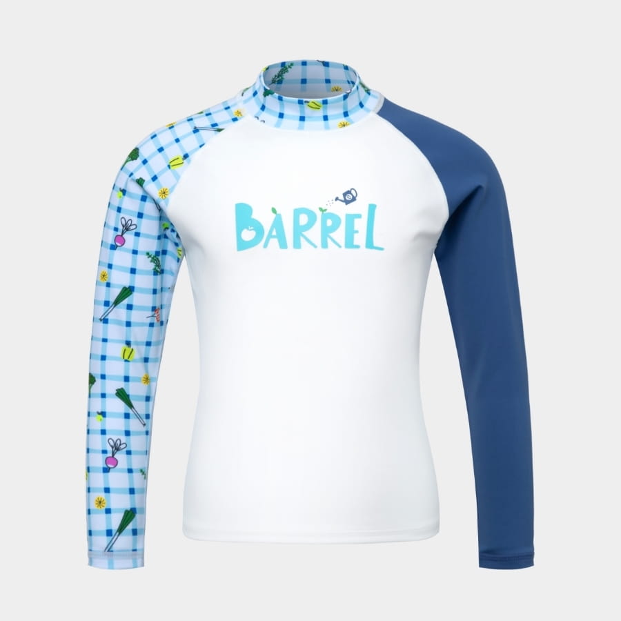 【BARREL】日落撞色兒童長袖上衣 #DEEP BLUE 5