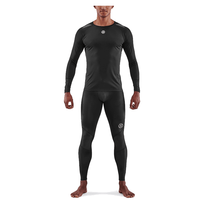 【澳洲SKINS壓縮服飾】澳洲SKINS-3訓練級長袖排汗衣(男)黑ST0150456(共四色) 0