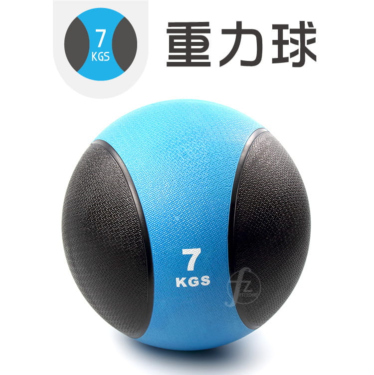 【ABSport】橡膠重力球（7KG／黑款）／健身球／重量球／藥球／實心球／平衡訓練球 0