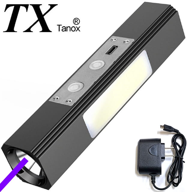 【TX】特林白+紫+COB三光源USB充電手電筒/工作燈(T-3X365) 0