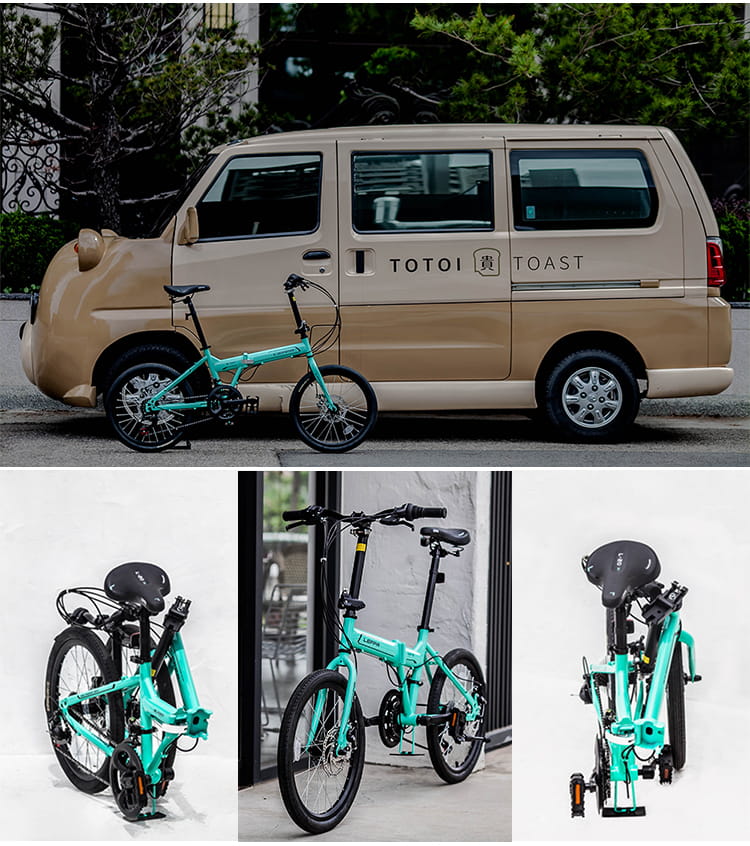 BIKEONE L20 DISC-SP 20吋21速日本轉把SHIMANO變速系統碟煞摺疊車 17