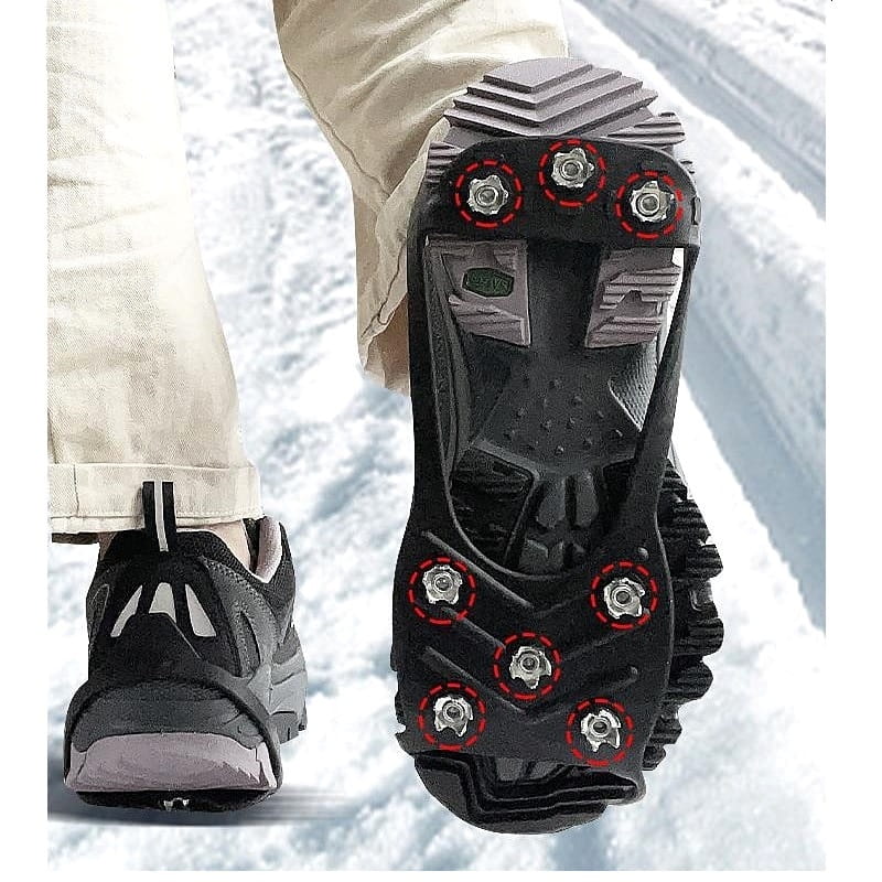 全新加強升級-8齒冰爪雪地防滑鞋套(贈收納袋) 登山/滑雪/草地【AE10358】 6