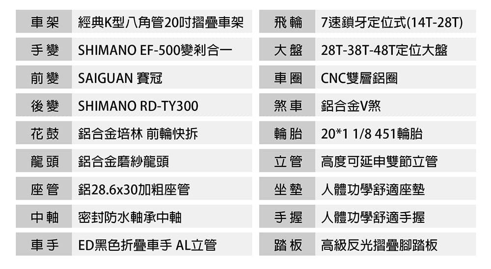 BIKEONE MG14 LITE 20吋21速SHIMANO折疊車 搭載451輪組指撥煞變合一定位 12