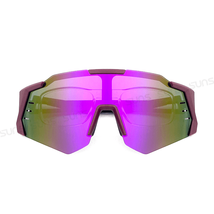 【suns】運動偏光太陽眼鏡 含內視鏡 紫框紫水銀 REVO電鍍 抗UV400 7