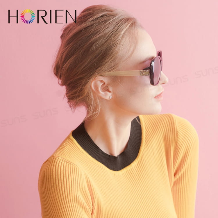 【HORIEN】海儷恩 簡約鑲鑽浪漫偏光太陽眼鏡 抗UV (HN 1207 H01) 3