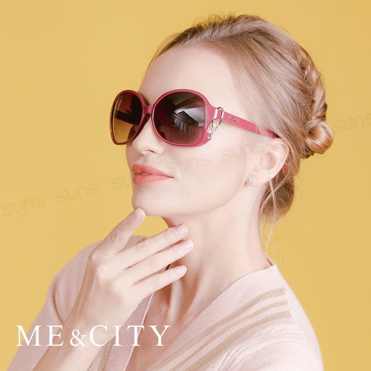 【ME&CITY】 甜美心型鎖鍊太陽眼鏡 抗UV (ME 1223 E06) 2