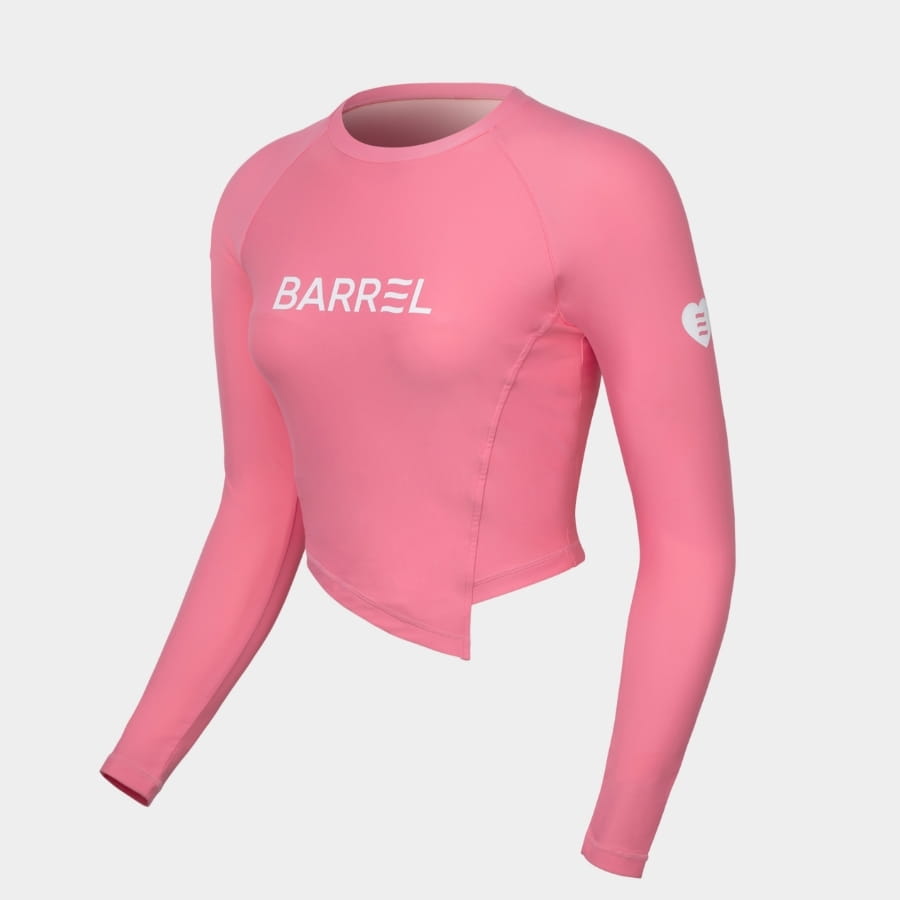 【BARREL】日落不對稱女款短版上衣 #ROSE PINK 5