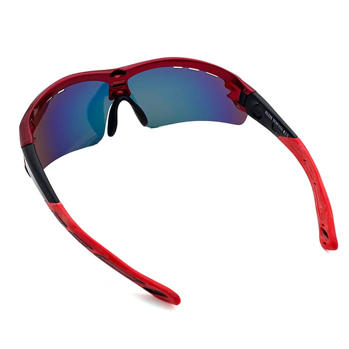 【suns】REVO電鍍 偏光運動眼鏡 可調鏡腳 抗UV (紅框/REVO紅) 4