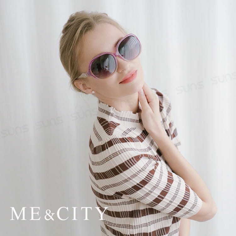 【ME&CITY】 甜美時尚大框太陽眼鏡 抗UV(ME 1210 D99) 4