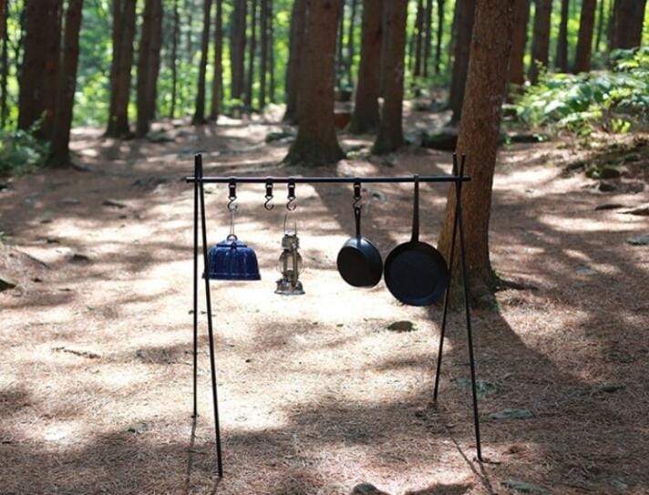 戶外露營置物架 旅遊野營三角架 衣物架 整理架 餐具架 0