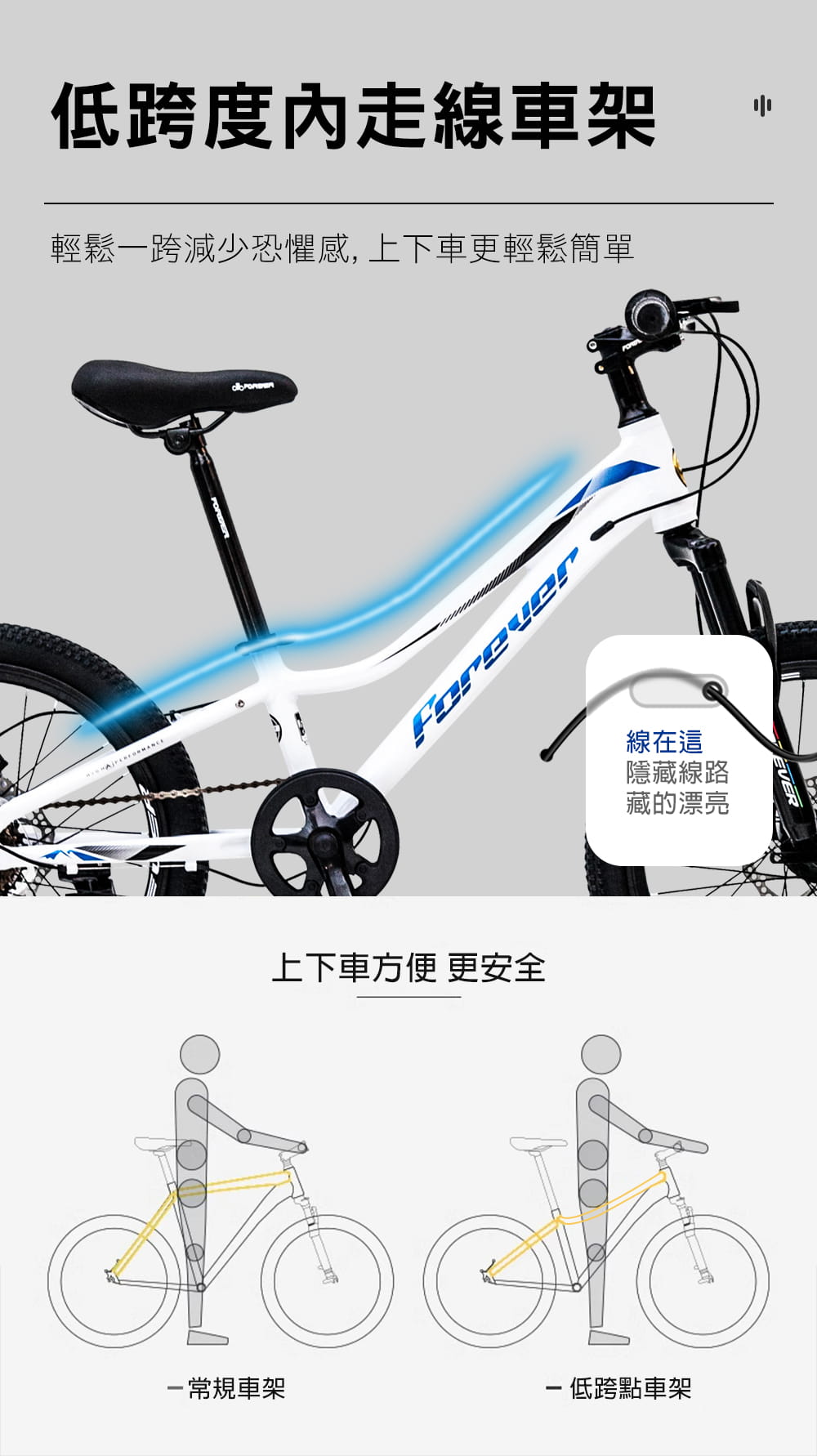 BIKEONE MG17 20吋SHIMANO7速鋁合金碟煞前避震登山越野自行車專為兒童設計 11