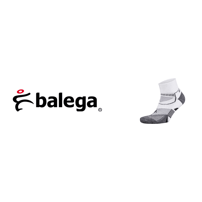 南非國寶襪Balega-Enduro V Tech Quarter高包覆中筒襪/跑步襪/運動襪-白 1