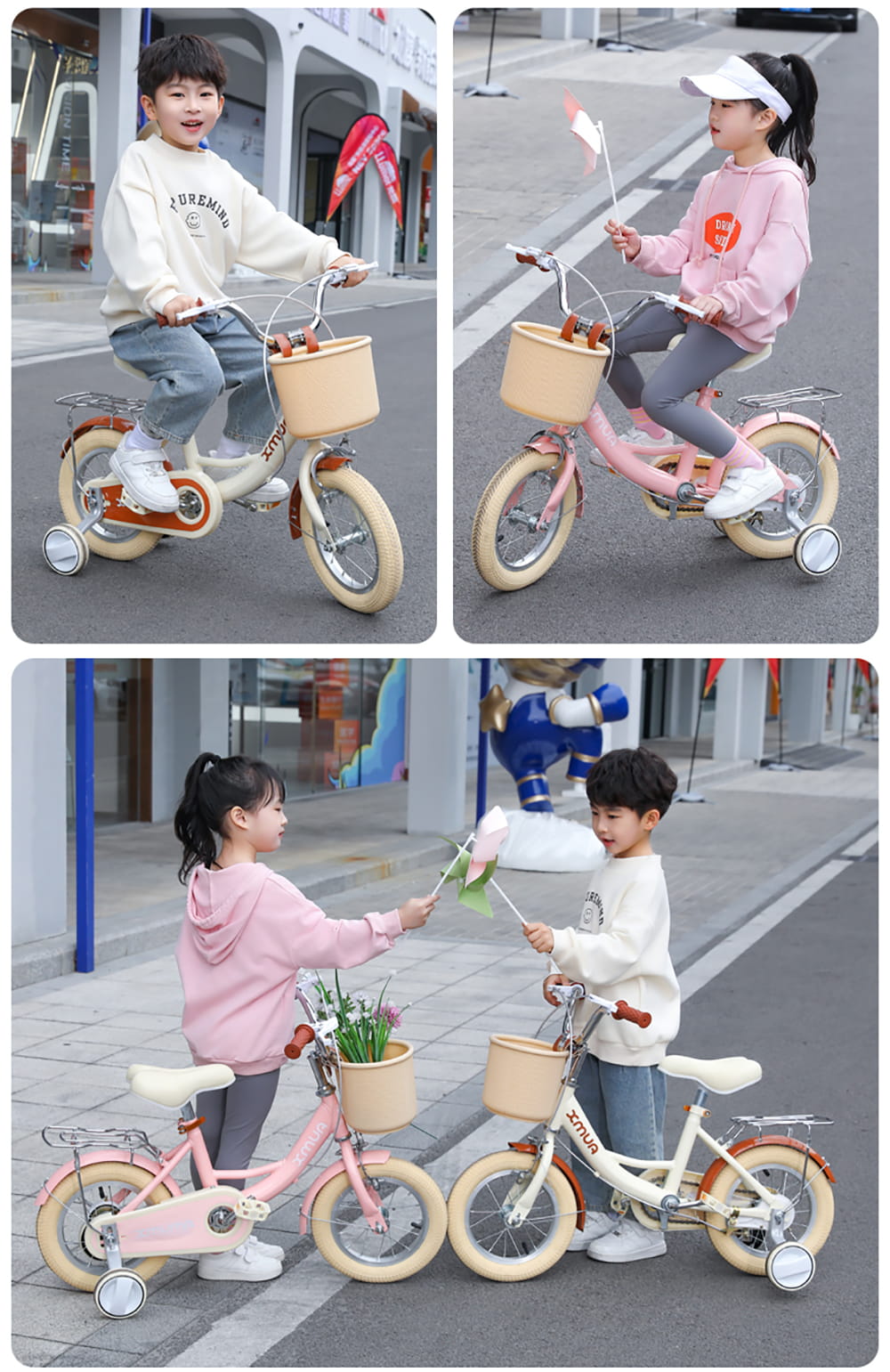 BIKEONE MINI19 LITE 14吋小時光兒童腳踏車附輔助輪.前後擋泥板後貨架兒童自行車 18