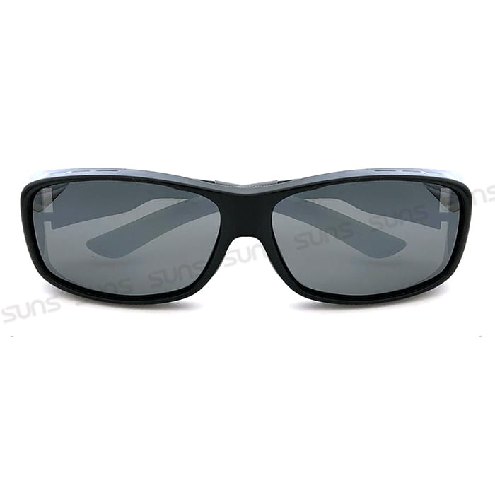 【suns】MIT運動偏光太陽眼鏡  黑框白水銀 抗UV400 (可套鏡) 4