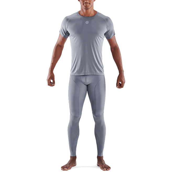 【澳洲SKINS壓縮服飾】澳洲SKINS-3訓練級短袖排汗衣(男)淺灰ST0150455(共四色) 0