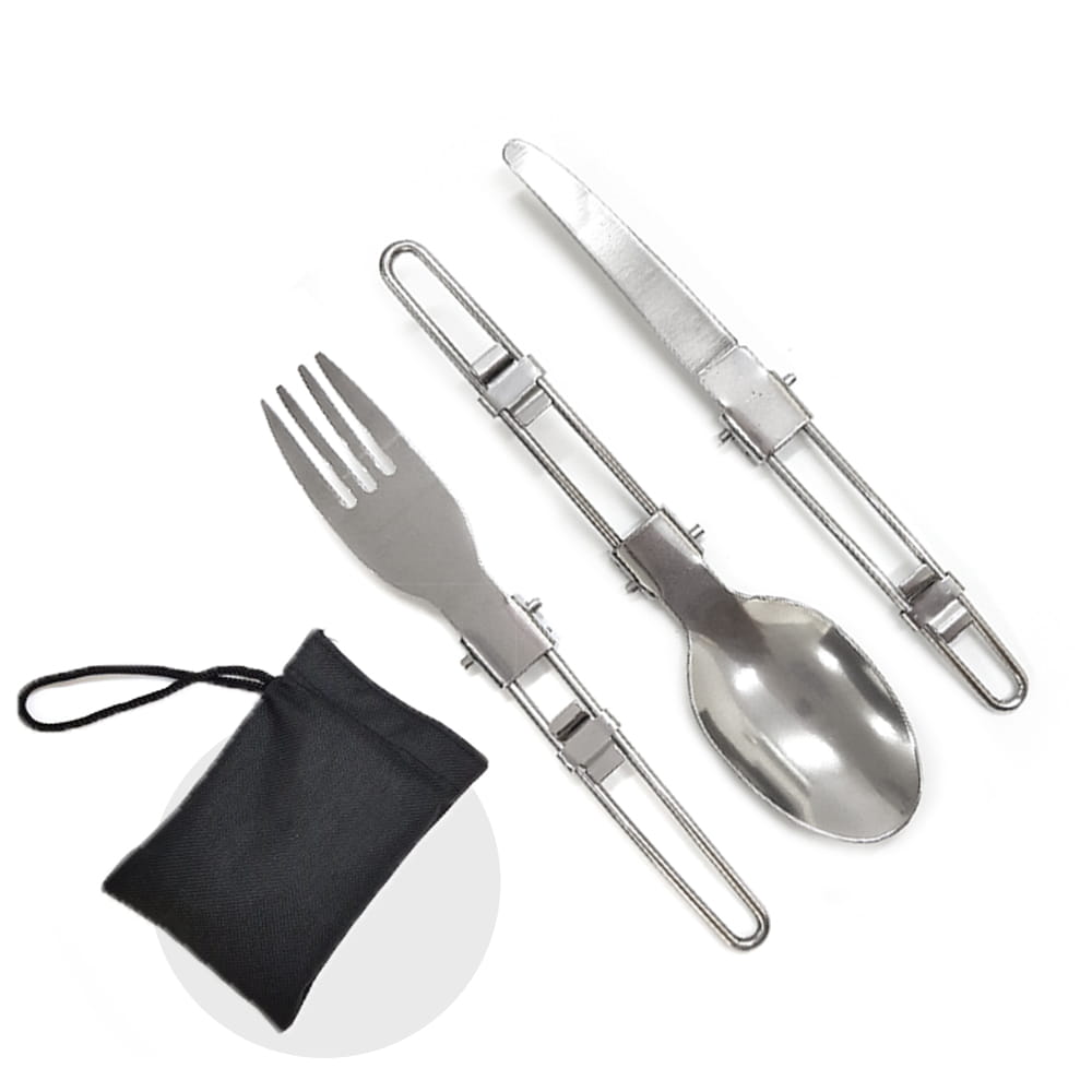 【DIBOTE】 迪伯特 不鏽鋼可折疊餐具刀叉匙組 (刀子+湯匙+叉子) 0