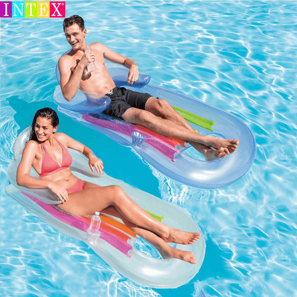 INTEX 58802 扶手靠背豪華水中躺椅 充氣浮排 夏天消暑 遊戲水池 【SV61314】 1