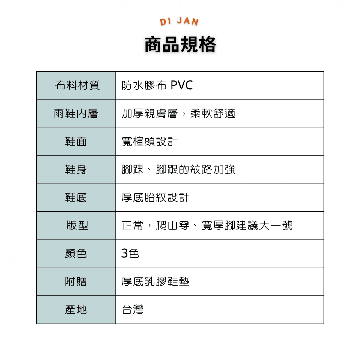 夢想中筒雨靴 - 黑 6