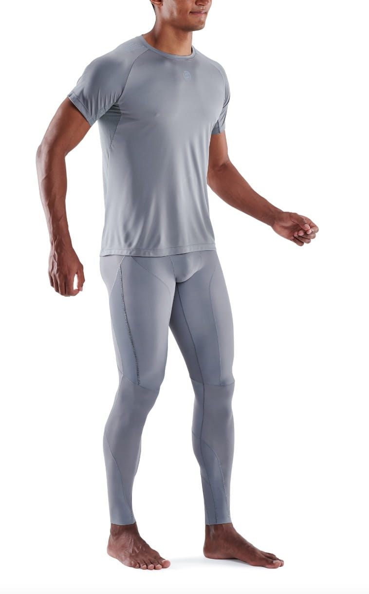 【澳洲SKINS壓縮服飾】澳洲SKINS-3訓練級短袖排汗衣(男)淺灰ST0150455(共四色) 7
