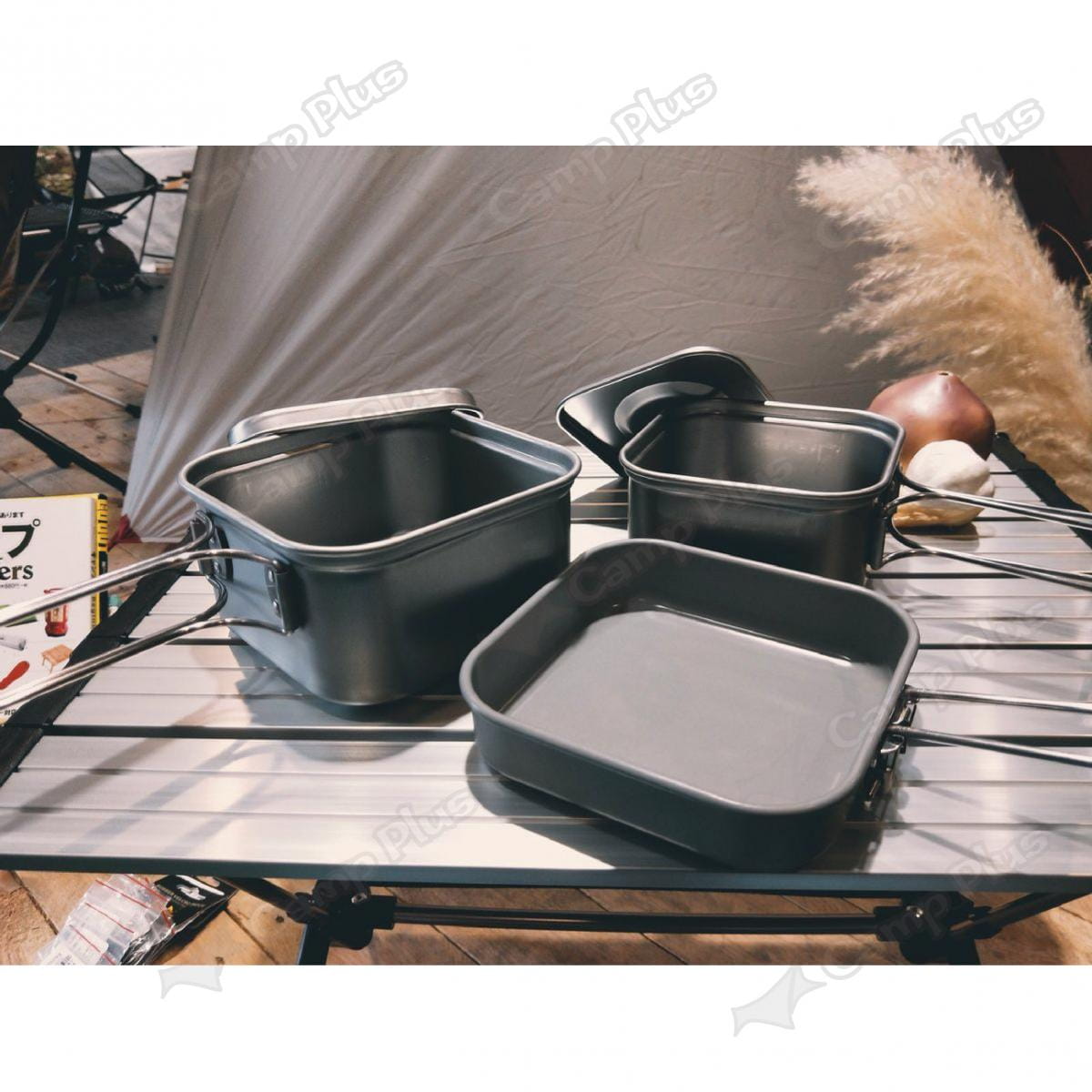 【日本 UNIFLAME】四方鍋三件組 U667705 方型鍋 便攜鍋具 居家 露營 悠遊戶外 6