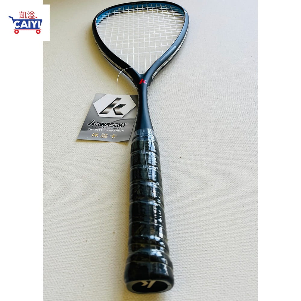 【CAIYI 凱溢】Kawasaki Super Carbon II 全碳纖維壁球拍 迴力拍 6