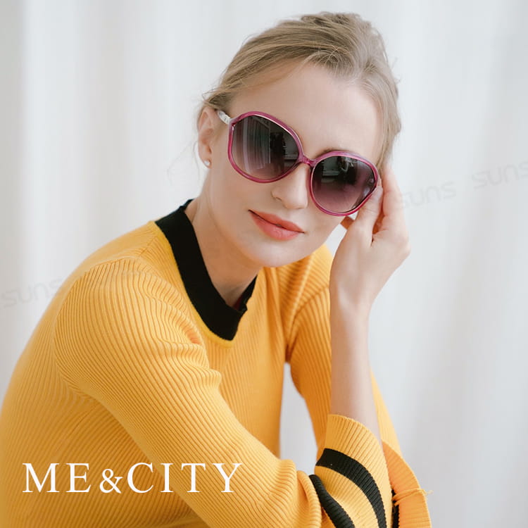 【ME&CITY】 歐美祕戀閃耀紫太陽眼鏡 抗UV (ME 120015 H332) 5