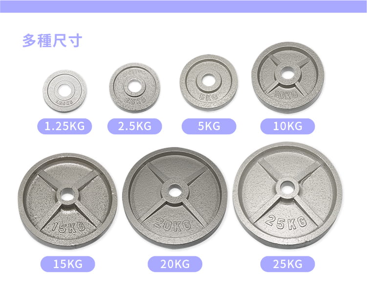 【ABSport】奧林匹克專用槓片（10kg*2）／烤漆槓片／鑄鐵槓片 2