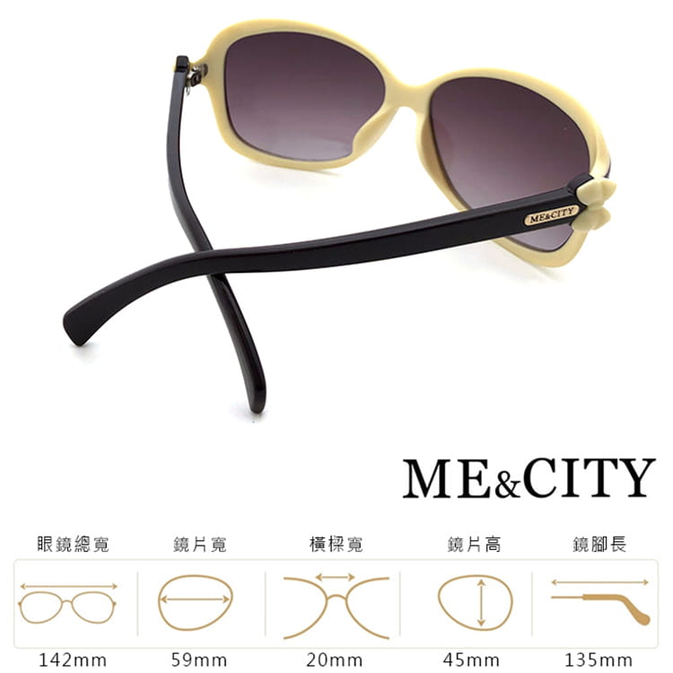 【ME&CITY】 甜美蝴蝶結時尚太陽眼鏡  抗UV (ME 120030 H031) 12