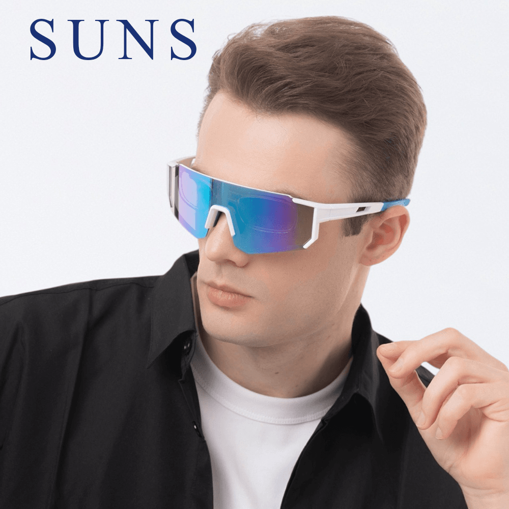 【suns】運動偏光太陽眼鏡 含內視鏡 白框冰水藍 REVO電鍍 抗UV400 S160 2