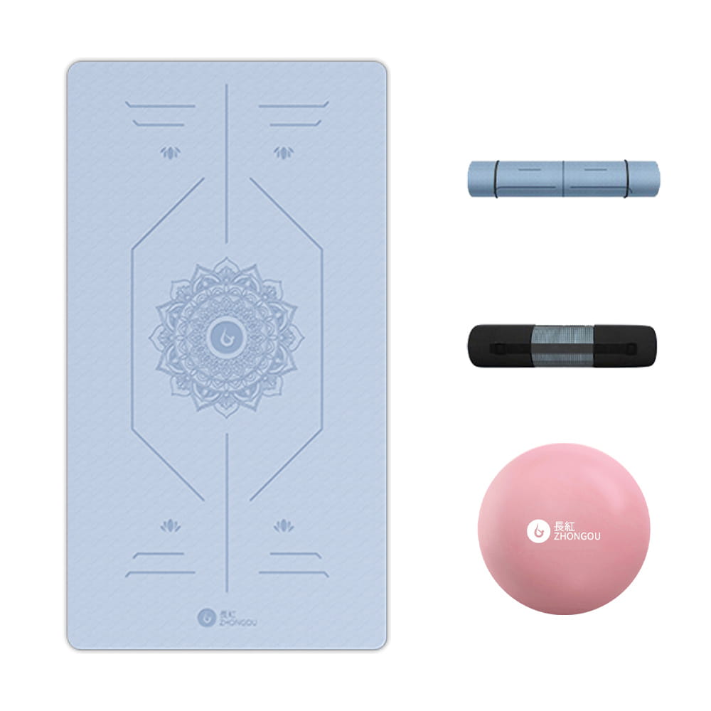 【X-BIKE買一送三】TPE正位線10MM厚183x80CM雙色瑜珈墊TP18(贈三大好禮) 3