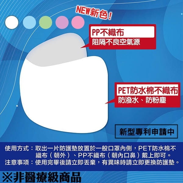 口罩防護墊防沬拋棄式保護墊防護墊 10入 一包 運動市集mysport