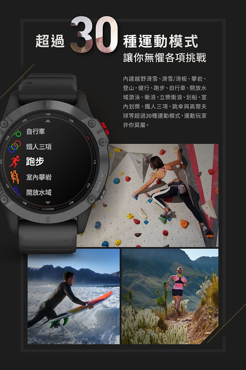 【GARMIN】Fenix 6 Pro 進階太陽能複合式運動GPS腕錶 13