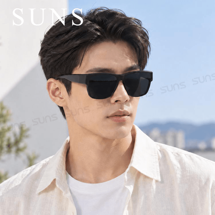 【suns】時尚方框經典黑框偏光太陽眼鏡 抗UV400 (可套鏡) 1
