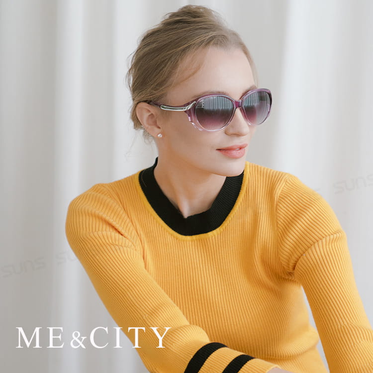 【ME&CITY】 歐美流線型漸層太陽眼鏡 抗UV (ME 1200 H01) 4