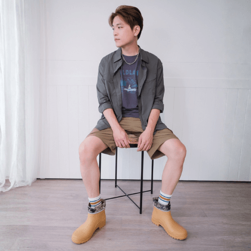 DI JAN 短筒野迷棕 登山雨鞋 6