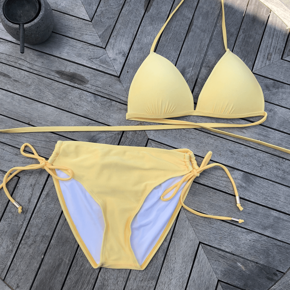 【SeasonsBikini】泳衣美胸集中比基尼【上衣】-陽光黃 9