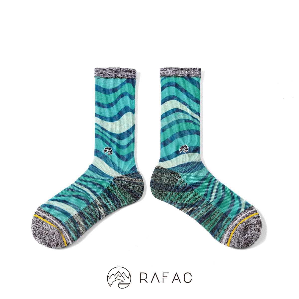 【RAFAC】戶外機能動動襪 - 綠波浪 0