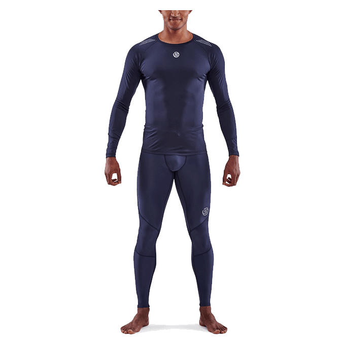 【澳洲SKINS壓縮服飾】澳洲SKINS-3訓練級長袖排汗衣(男)海軍藍ST0150456(共四色) 0