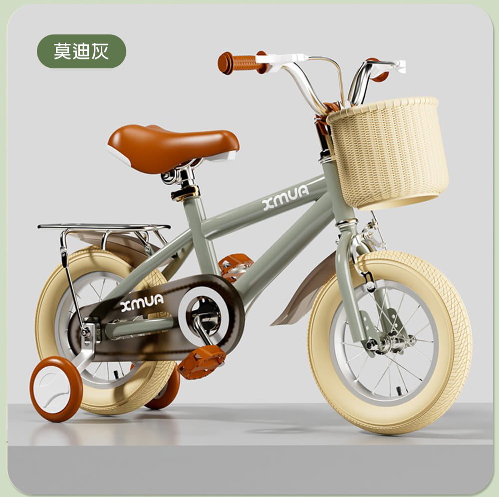 BIKEONE MINI22 LITE清新簡約風14吋兒童腳踏車學生單車入門款輔助輪三輪車 13